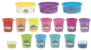 Play-Doh Slime Neon Blast Variety Pack 14 Colors 5 Textures Plus Mix-Ins Playdoh
