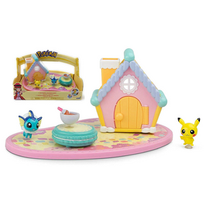 TOMY Pokemon Garden Adventures Playset Pikachu & Vaporeon Figures & House Set