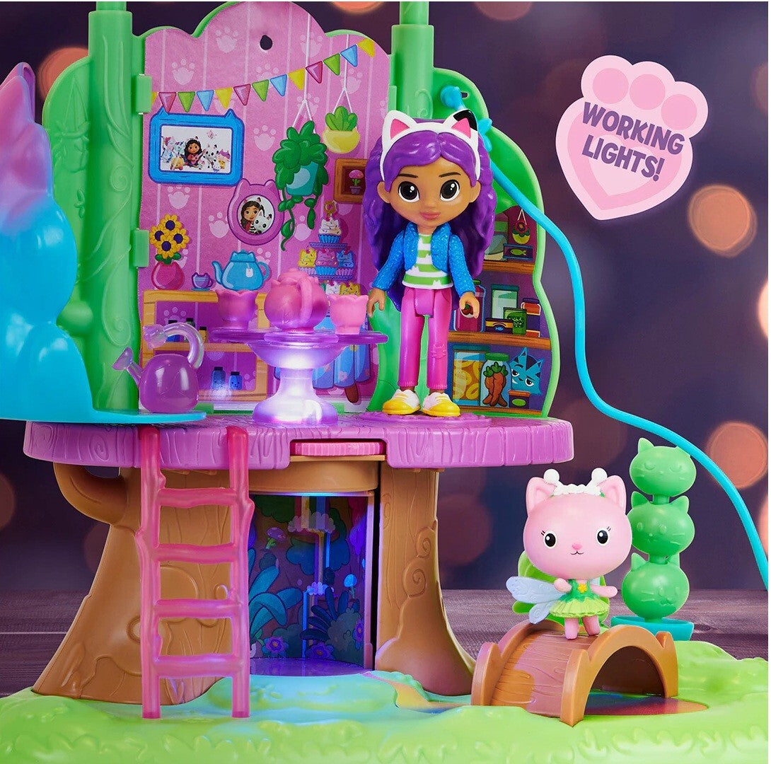 DreamWorks Gabby's Dollhouse Kitty Fairy Garden Treehouse Playset Ages 3+ Toy