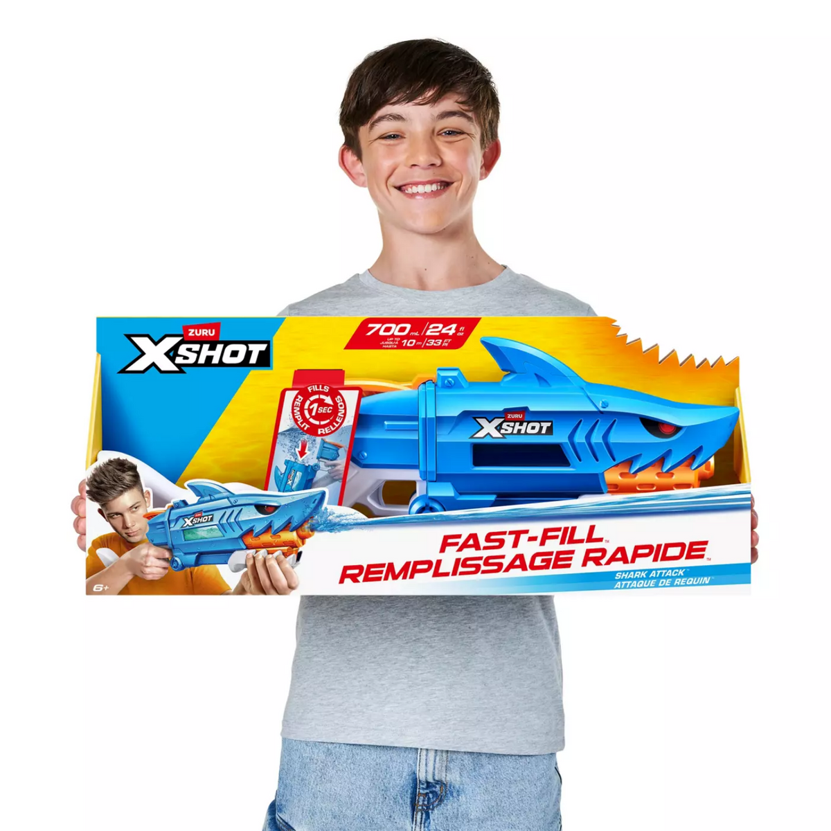Zuru X-Shot Water Shark Attack Fast-Fill Water Blaster New Toy Play