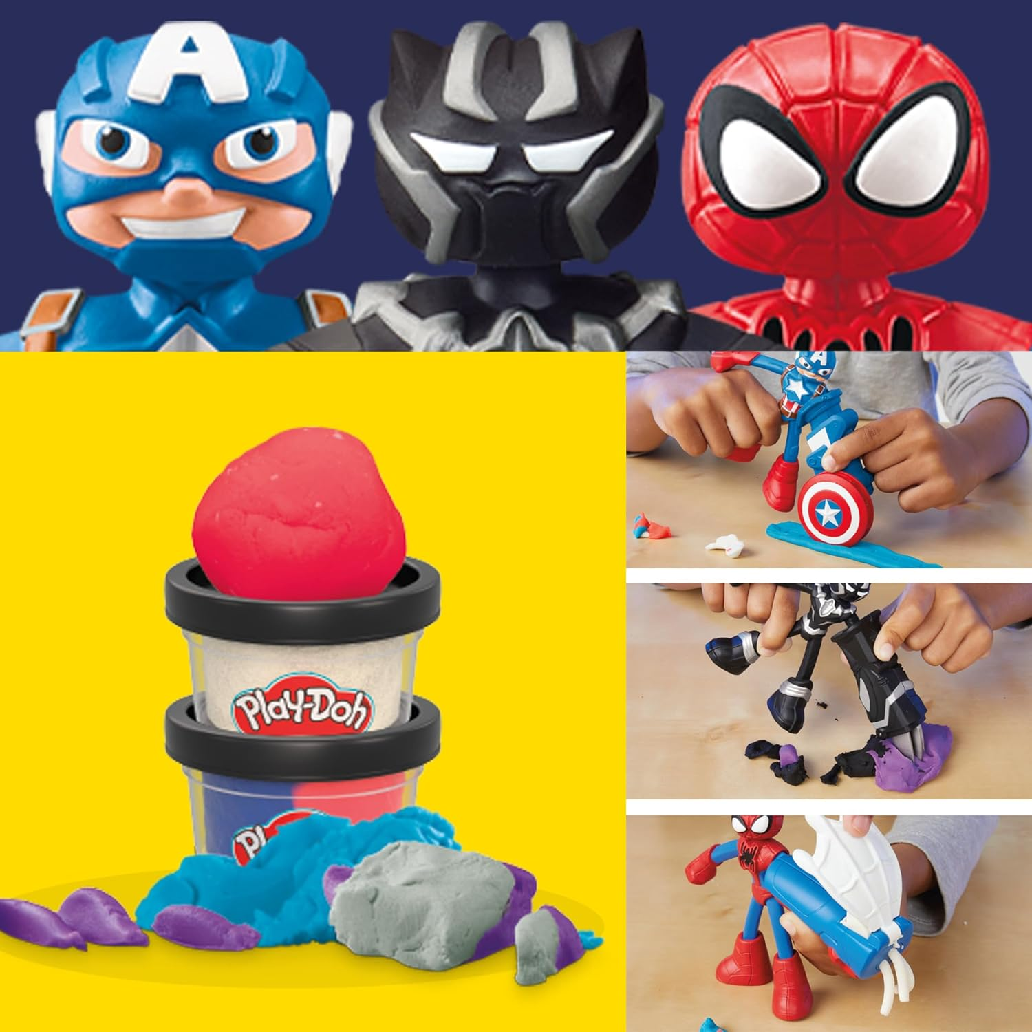 Play-Doh Marvel Hero Playset Action Figures with Wearable Tools