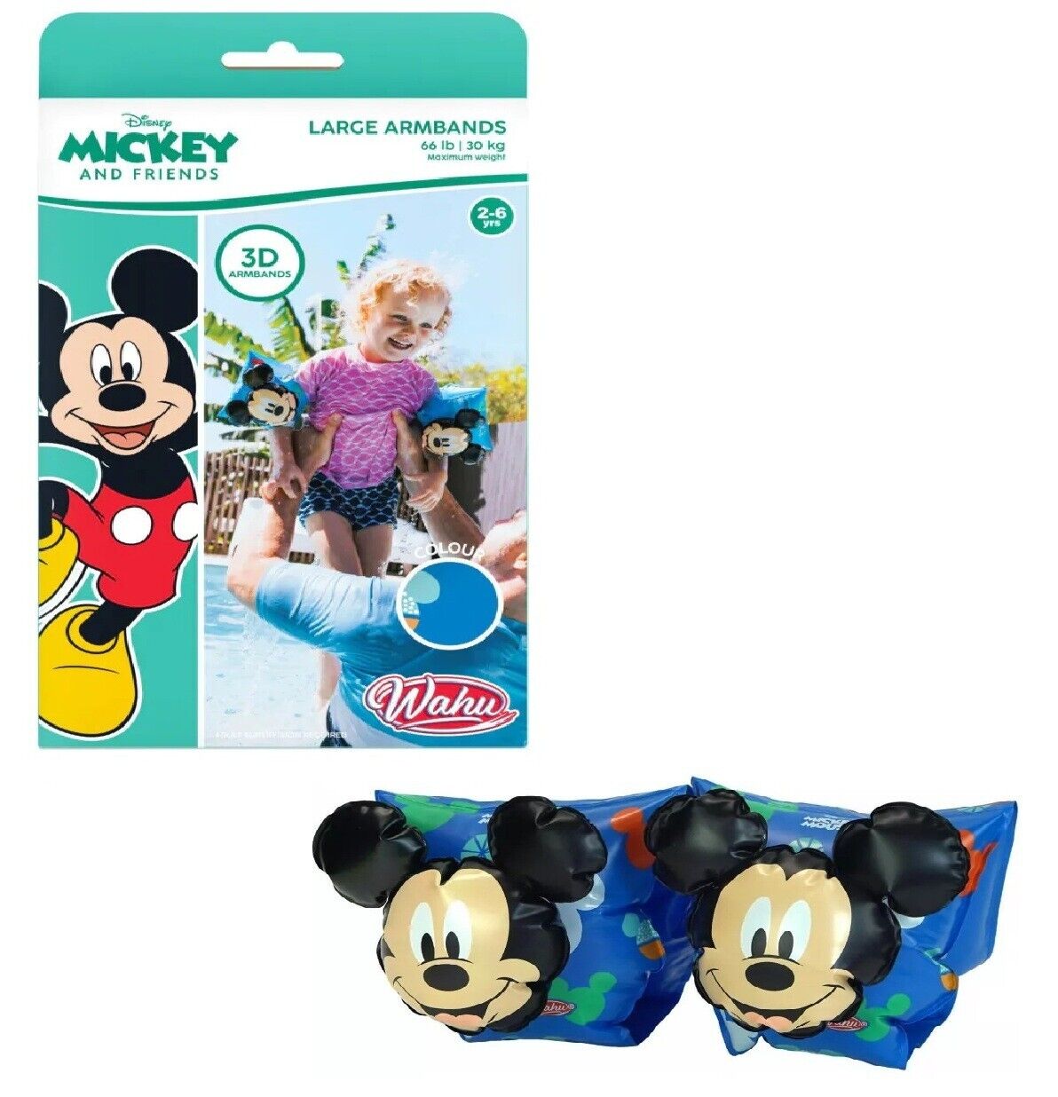Wahu Arm Bands  Minnie Mickey Mouse Frozen Spidey Water Swim Play Swimming Gift