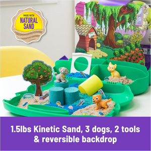 Kinetic Sand Diggin Dog Park Set 680g Play Sand 3 Tools Creative Sensory Toy Kid