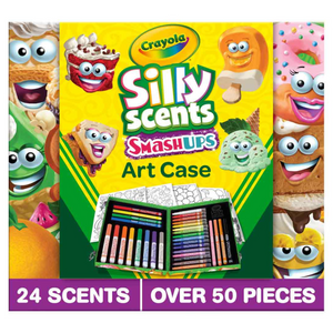 Crayola Silly Scents Mini Art Case Kit Scented Markers Crayons for Kids Ages 4+