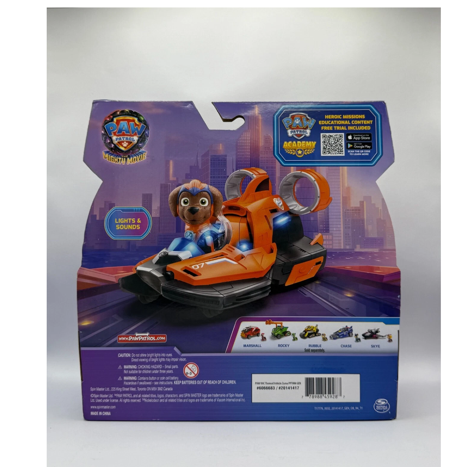 Paw Patrol-Zuma & Hovercraft-The Mighty Movie Themed Assorted Car Truck