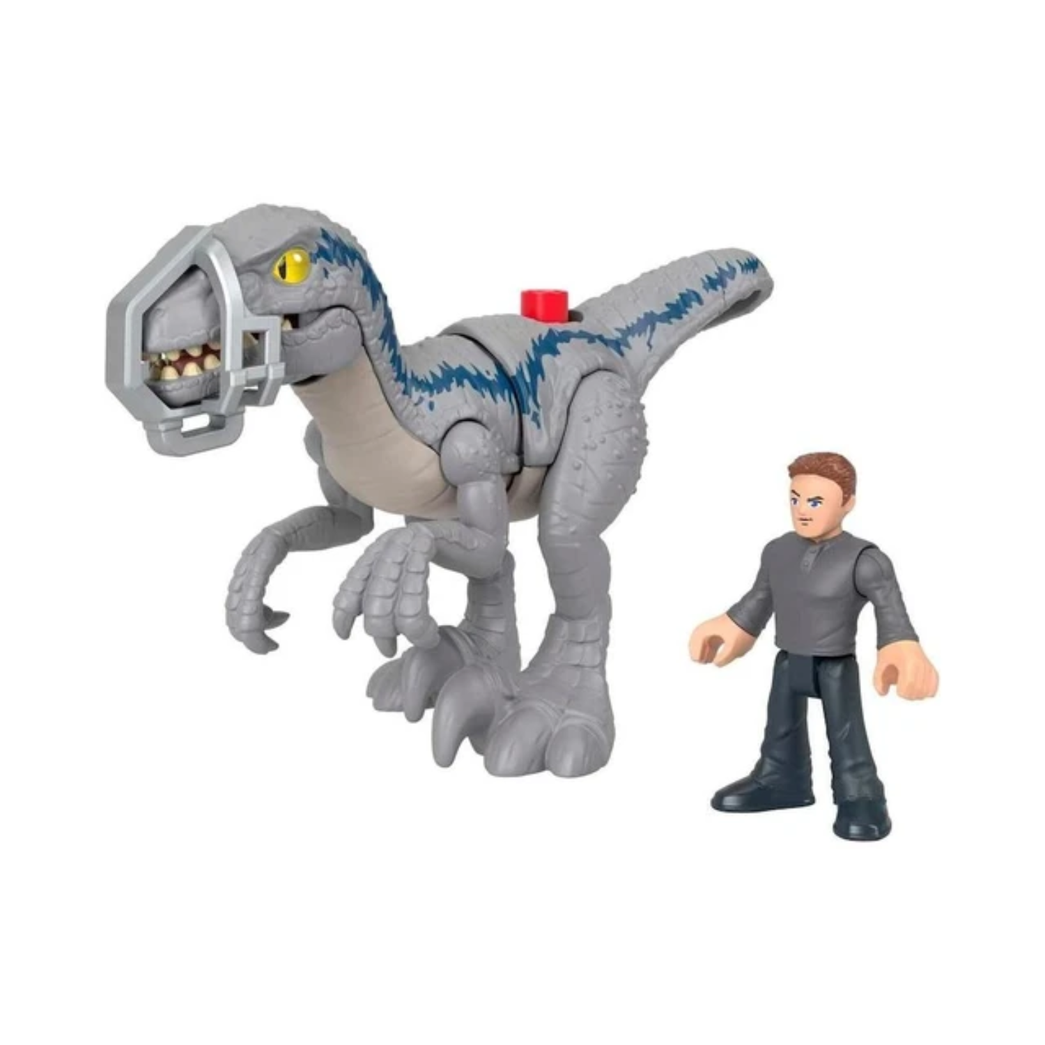 Jurassic Adventure Thrashing Dinosaur Blue and Owen Explorer Action Figure Set