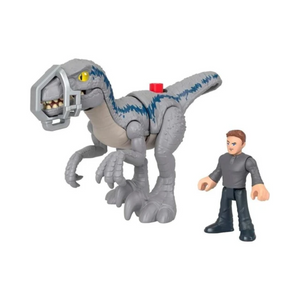 Jurassic Adventure Thrashing Dinosaur Blue and Owen Explorer Action Figure Set