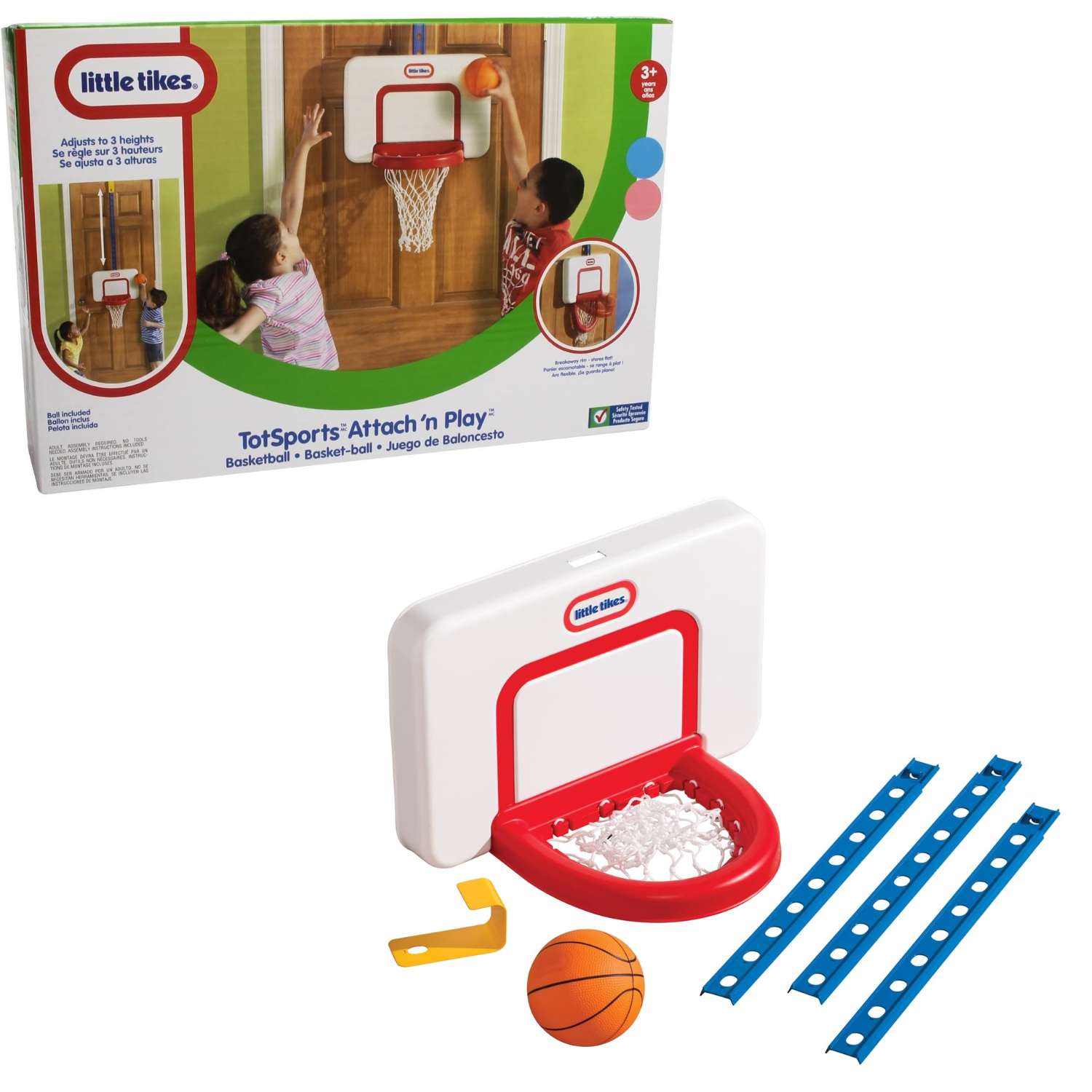 Little Tikes Attach 'n Play Basketball Set Over the Door Hoop Kids Toy Ages 3+