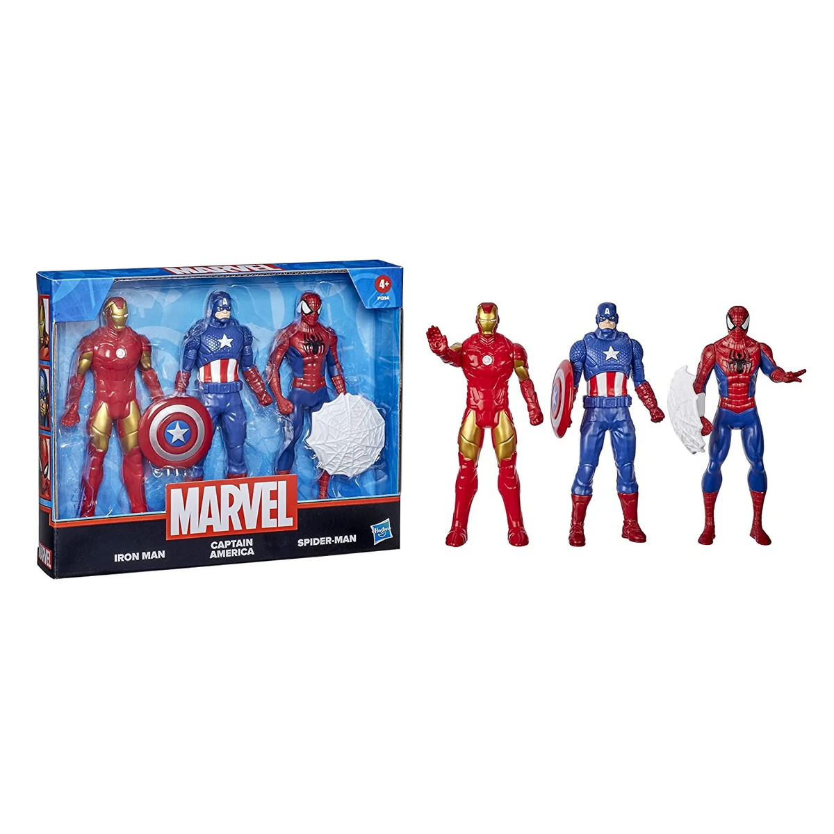 Marvel 3 Pack 6 Inch Action Figure Iron Man Captain America Spiderman New Toy