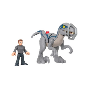 Jurassic Adventure Thrashing Dinosaur Blue and Owen Explorer Action Figure Set