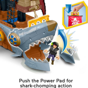 Fisher-Price Imaginext Shark Bite Pirate Ship Playset with Figure Kids Toy 3+