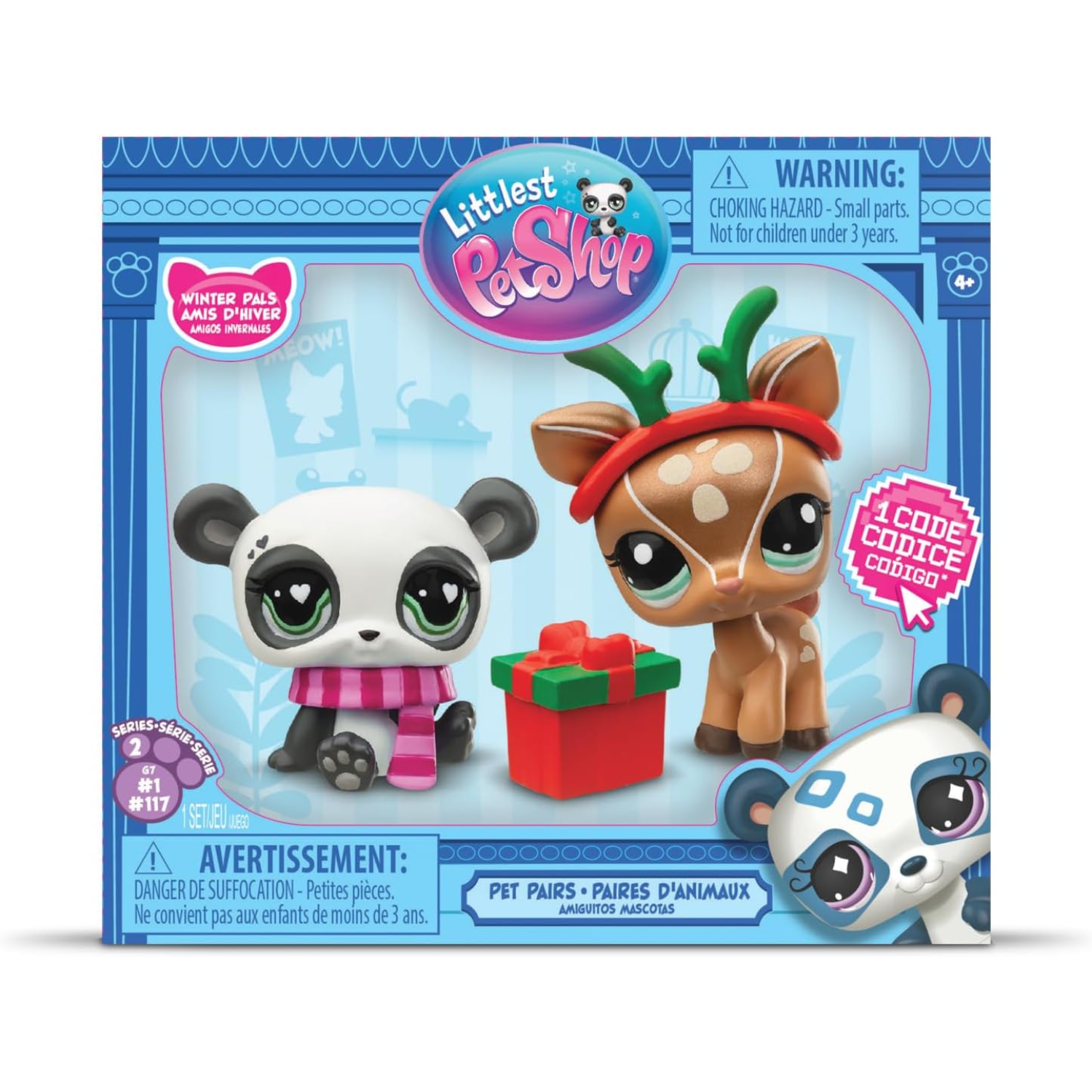 Littlest Pet Shop Winter Pals Holiday Set 2 Bobblin Pets Cute Festive Accessorie