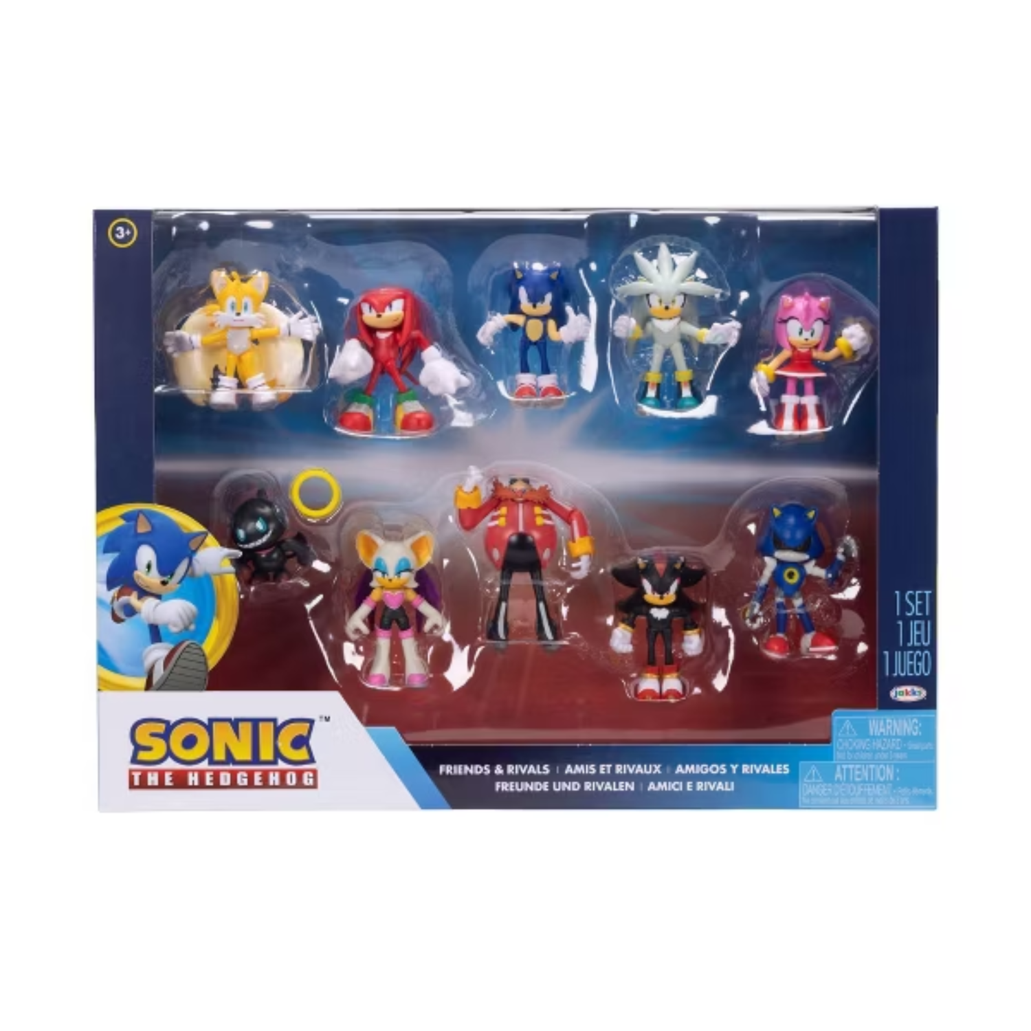 Sonic Hedgehog Friends and Rivals 2.5” Action Figures Knuckles 10-Pack