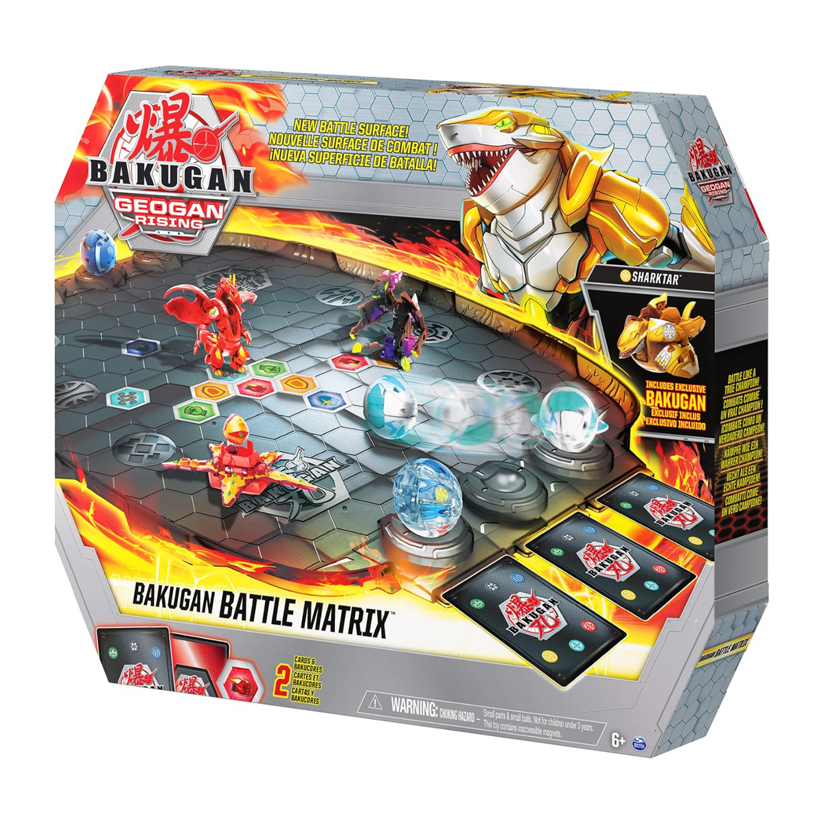 Bakugan Battle Matrix Deluxe Game Board With Exclusive Gold Sharktar New Toy