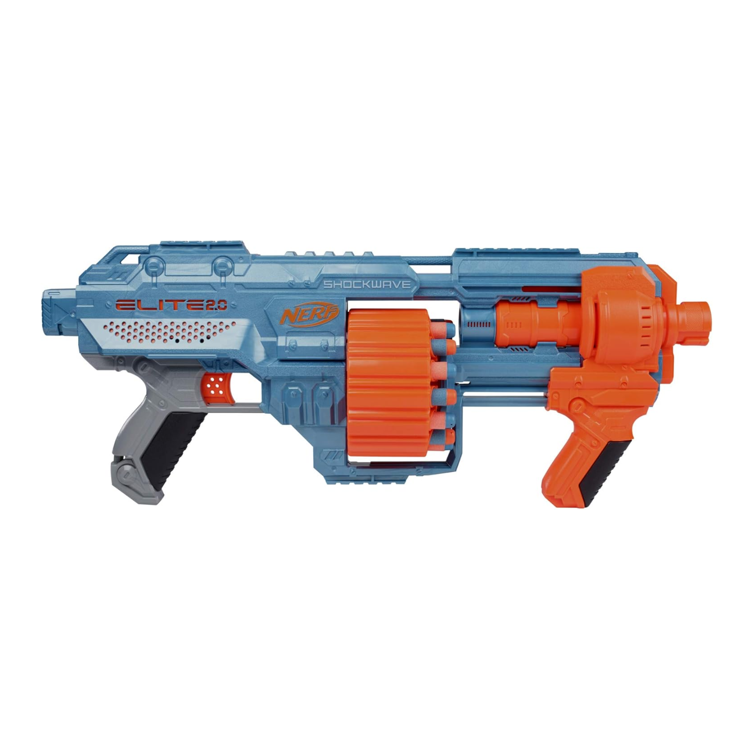Nerf Elite 2.0 Shockwave RD-15 Blaster Pump Action 30 Darts 15-Dart Drum 8+
