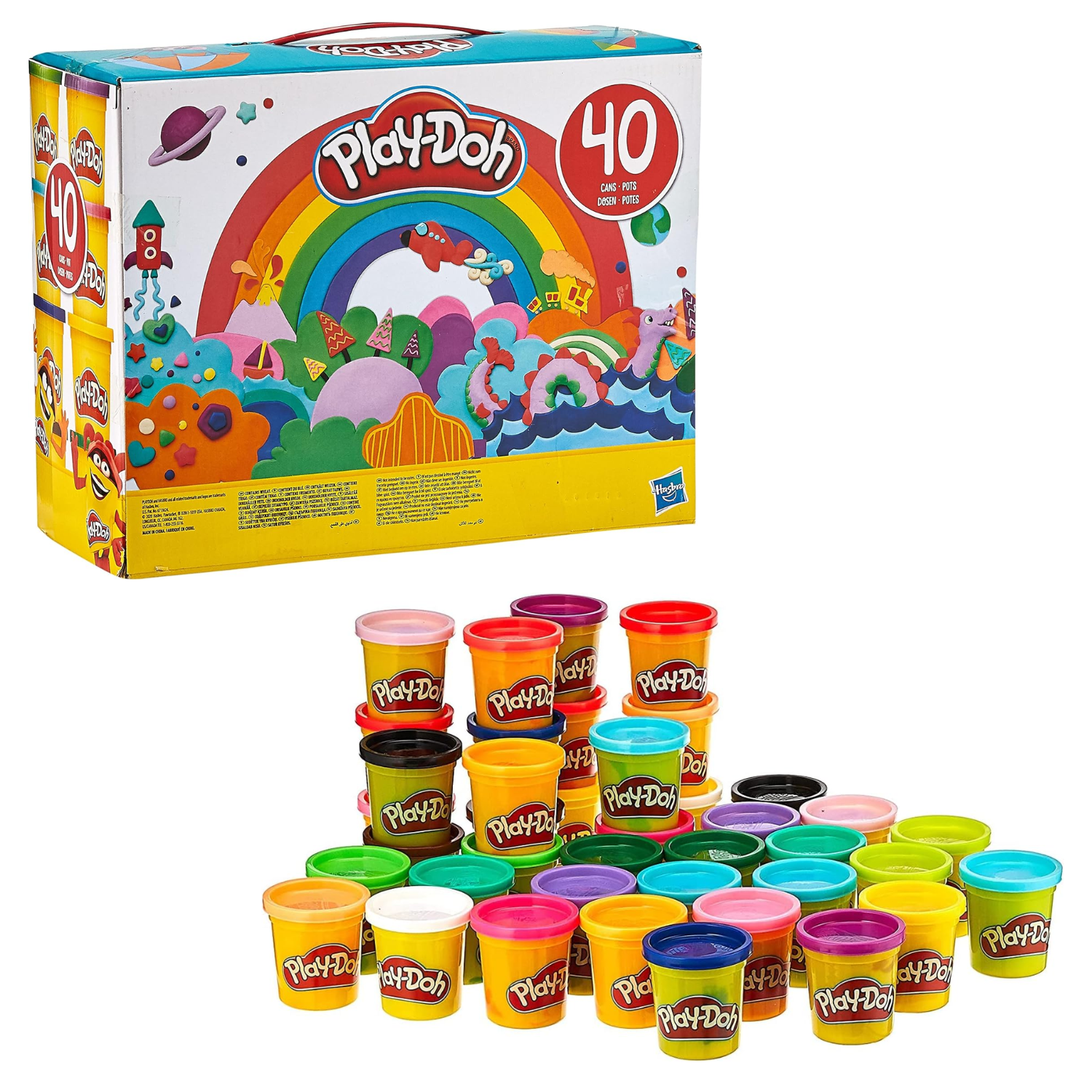 Play-Doh Fantastic 40 Pack Modeling Compound Set 20 Assorted Colors Arts Craft