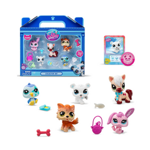 Littlest Pet Shop Winter Besties Collector 5 Pack Accessories Collector Card 4+