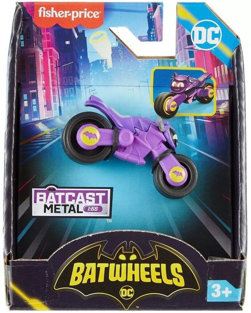 Fisher-Price DC Batwheels Metal Diecast 1:55 Bibi Batgirl Cycle Batcave Batman