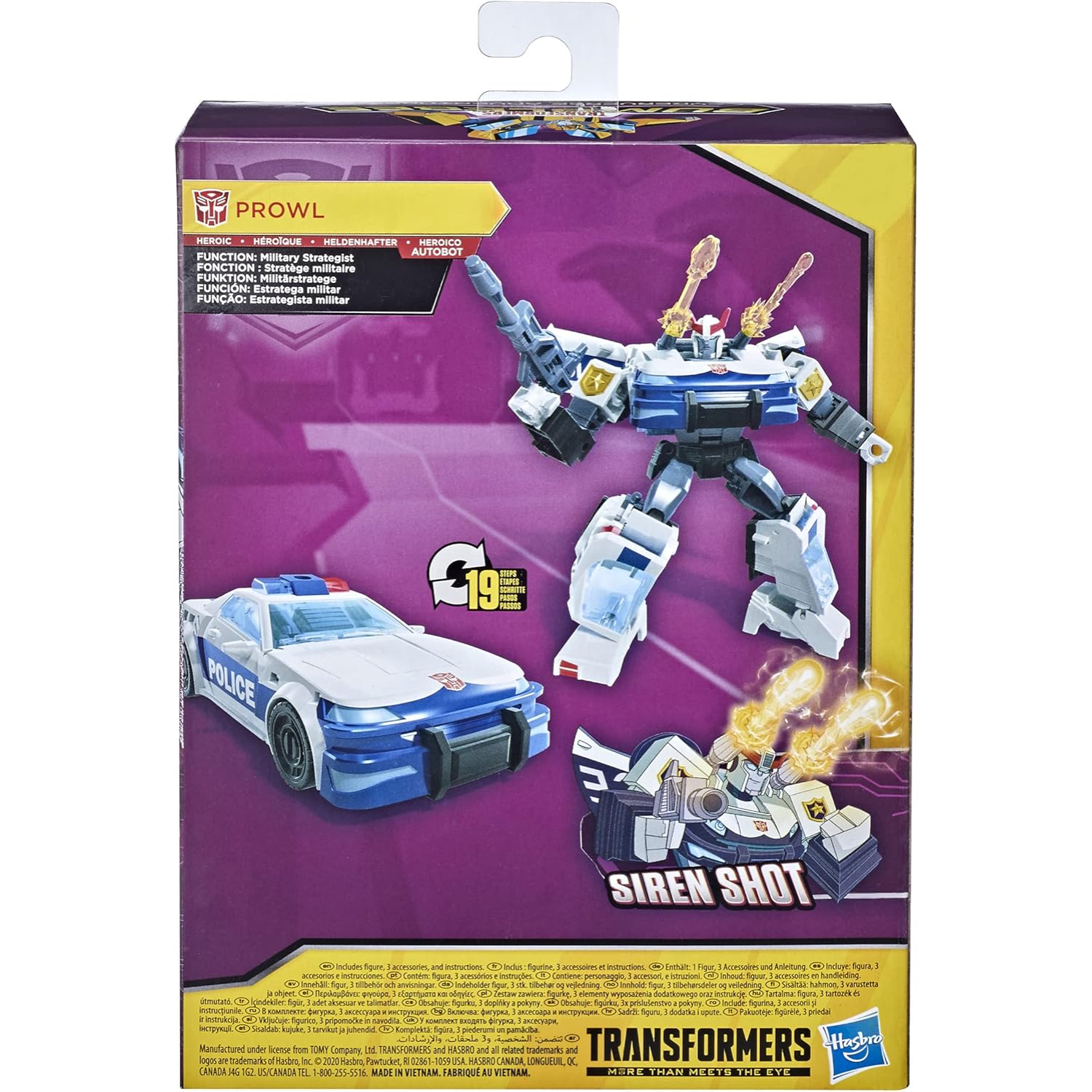 Transformers Bumblebee Cyberverse Prowl 5 Inch Deluxe Robot Car Siren Attack Toy