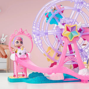Kindi Kids Minis Collectable Ferris Wheel and Posable Bobble Head Figurine Toy