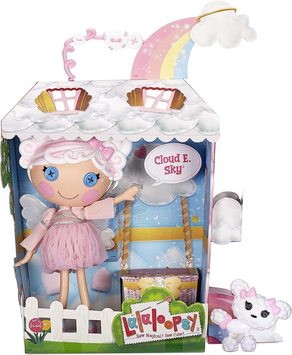 Lalaloopsy-cloud E.sky Large 13 Inch Doll Crumbs Sugar Cookie Pet Puppy Sky Play