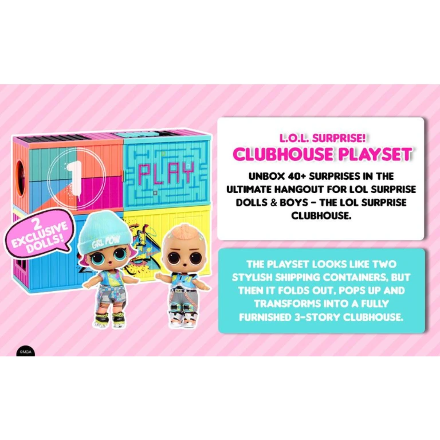 L.O.L. Surprise Fashion Show House Playset 40+ Surprises 2 Exclusive Dolls 4+