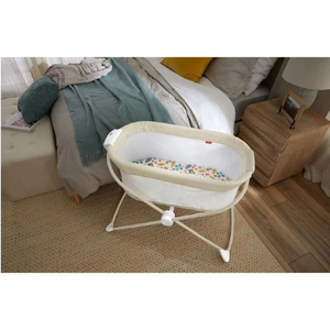Fisher Price Soothing View Bassinet Portable Lightweight Frame Mattress Pad Play