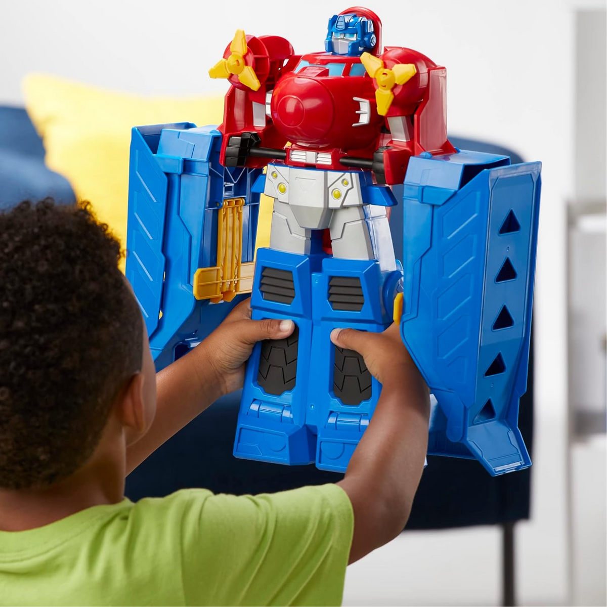 Transformers Optimus Prime Jumbo Jet Wing Racer Bumblebee Plane Car Robot Play