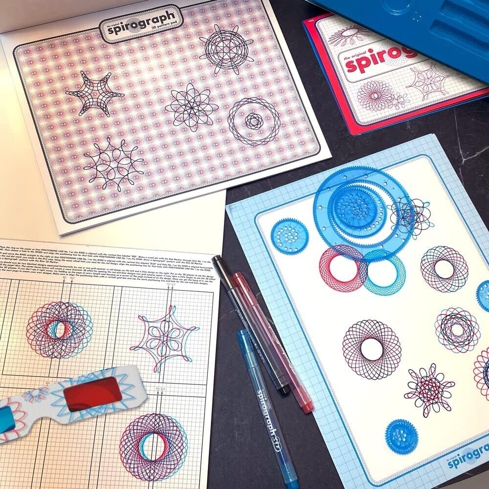 Original Spirograph  Classic Way to Make Amazing 3D Designs Ages 8+ New Toy