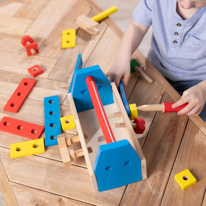 Melissa and Doug Take-Along Tool Kit Wooden Construction 24 Pieces New Toy