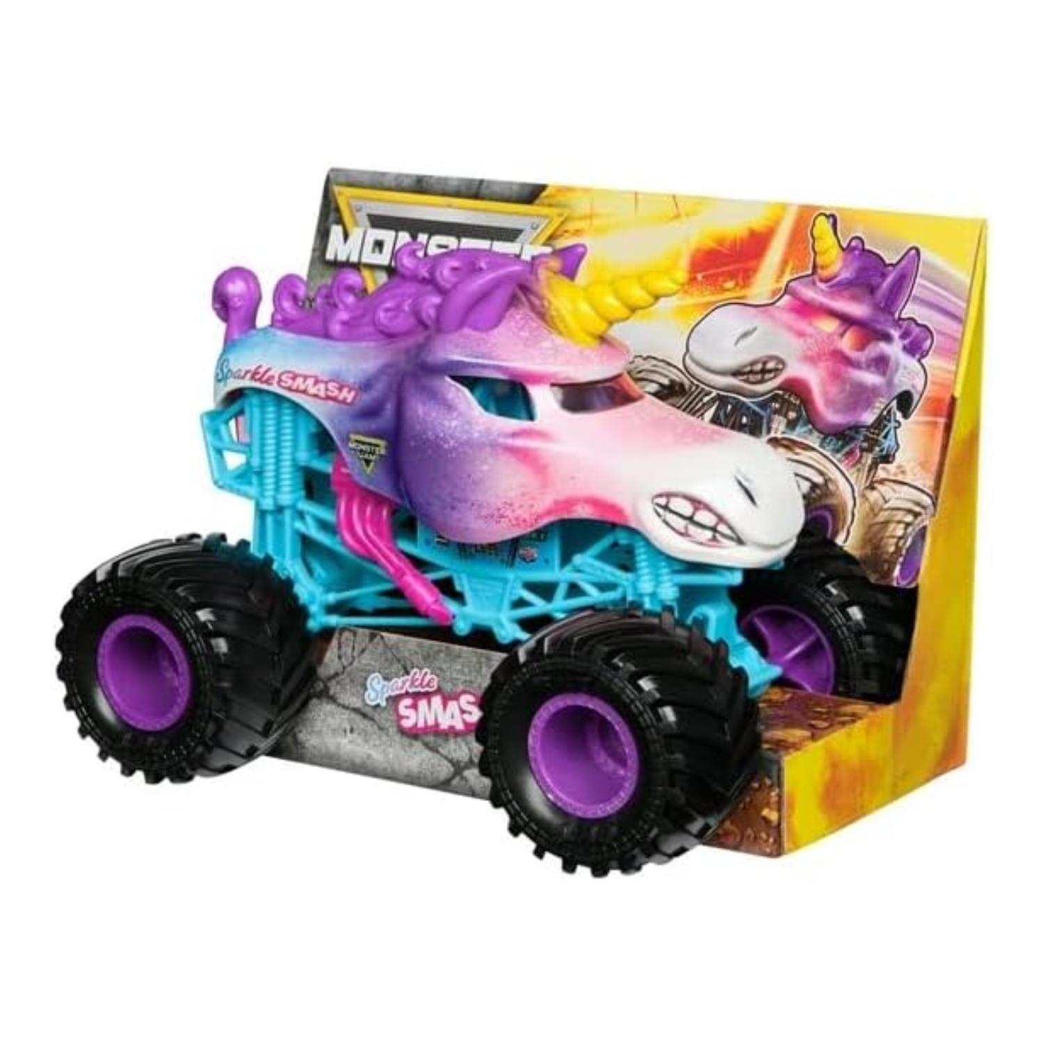 Monster Jam Sparkle Smash 1 24 Scale Die Cast Monster Truck Ages 3 +