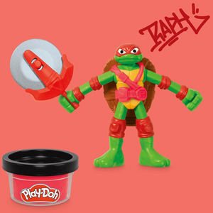 Play-Doh Teenage Mutant Ninja Turtles Cowabunga Bendy 4 Inch Action Figures Set