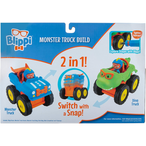 Blippi Racer Figure Buildable Monster Truck 9-Piece Playset Toy Ages 5+