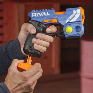 NERF Rival-Blue Knockout XX-100 Blaster-Ages 14+ Toy Gun Play Fire Fight Round