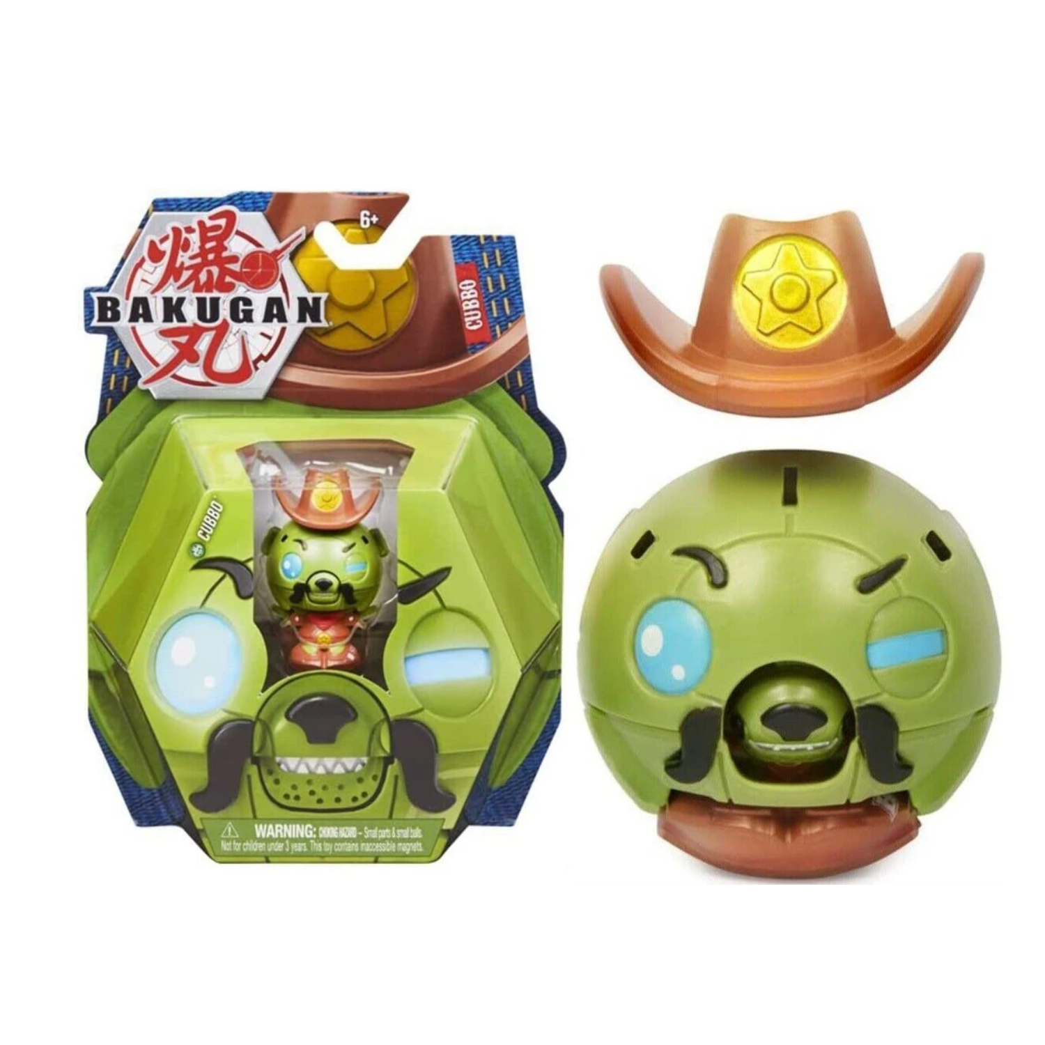 Bakugan Cubbo Cowboy Sheriff Figure 2" Ventus Core 2021 Collectible Toy