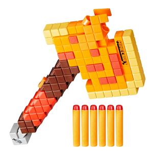 Nerf Minecraft Firebrand Axe Blaster 3 Dart Capacity Edge Ages 8 Plus Play Kids