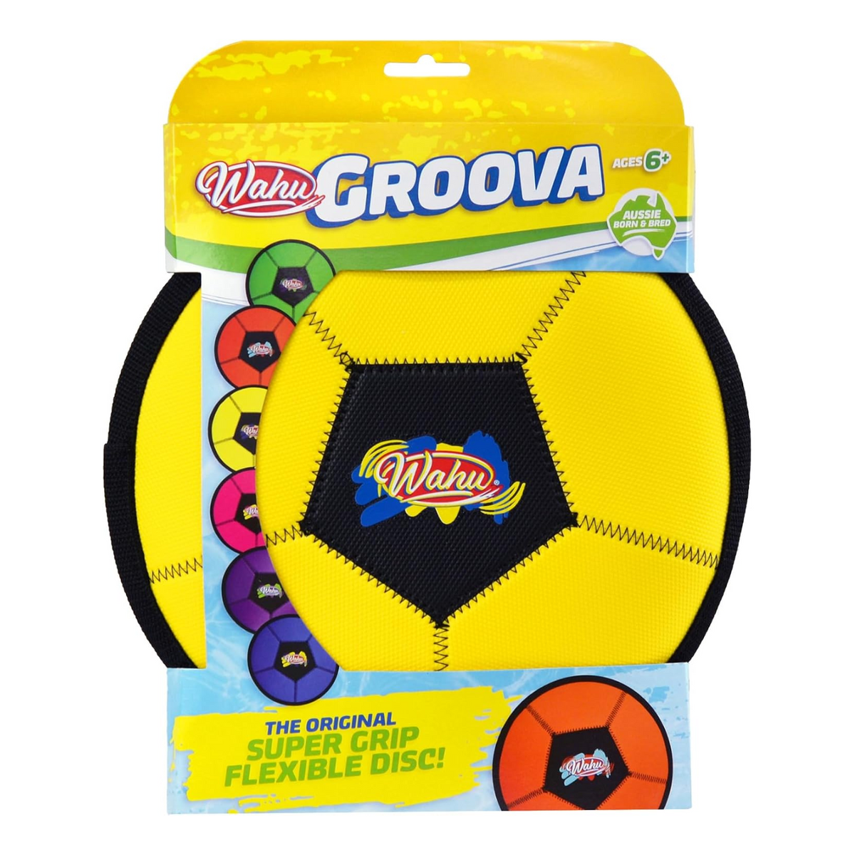Wahu Yellow Groova Flexible Flying Frisbee Disk New Toy Water Play Outdoor Play