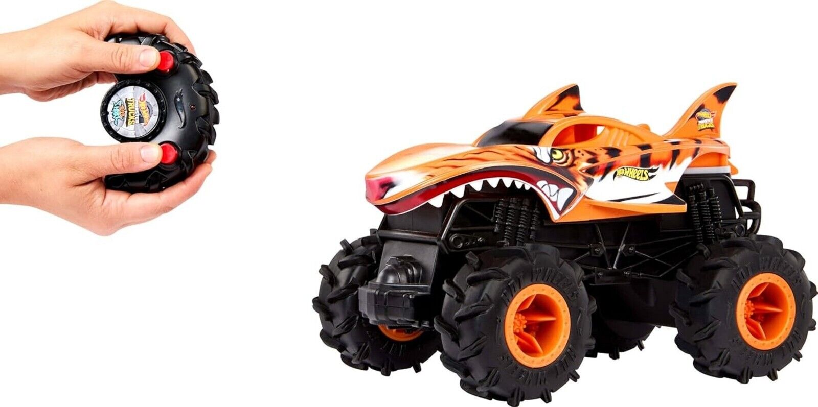Hot Wheels Monster Trucks 1:24 Scale RC New Toy Trucks 5-Alarm & Tiger Shark