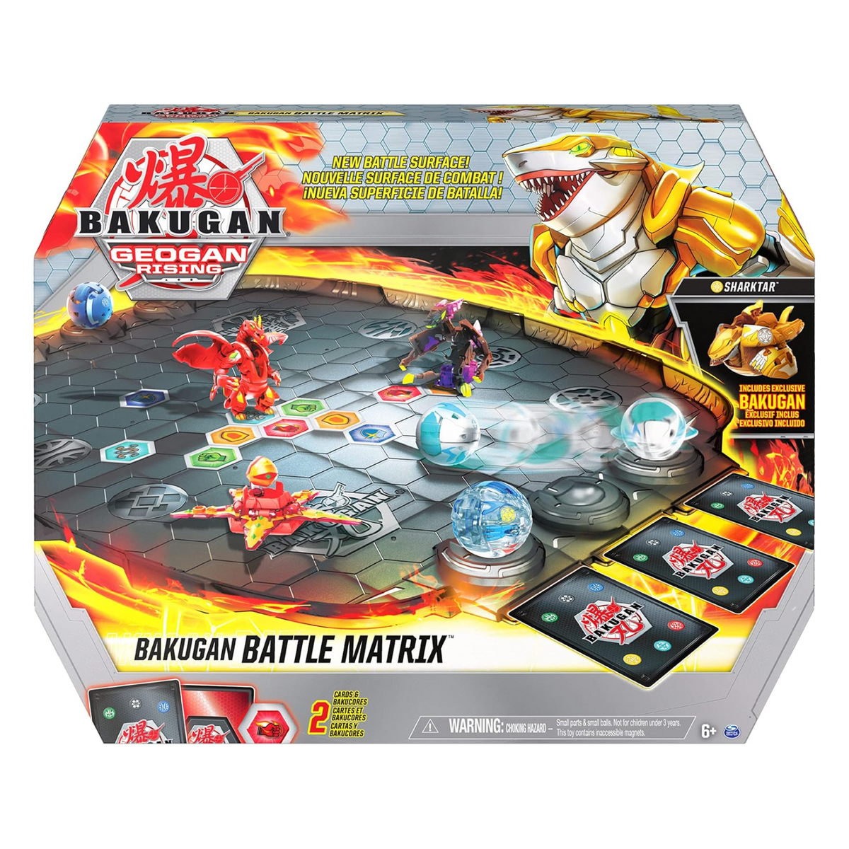 Bakugan Battle Matrix Deluxe Game Board With Exclusive Gold Sharktar New Toy
