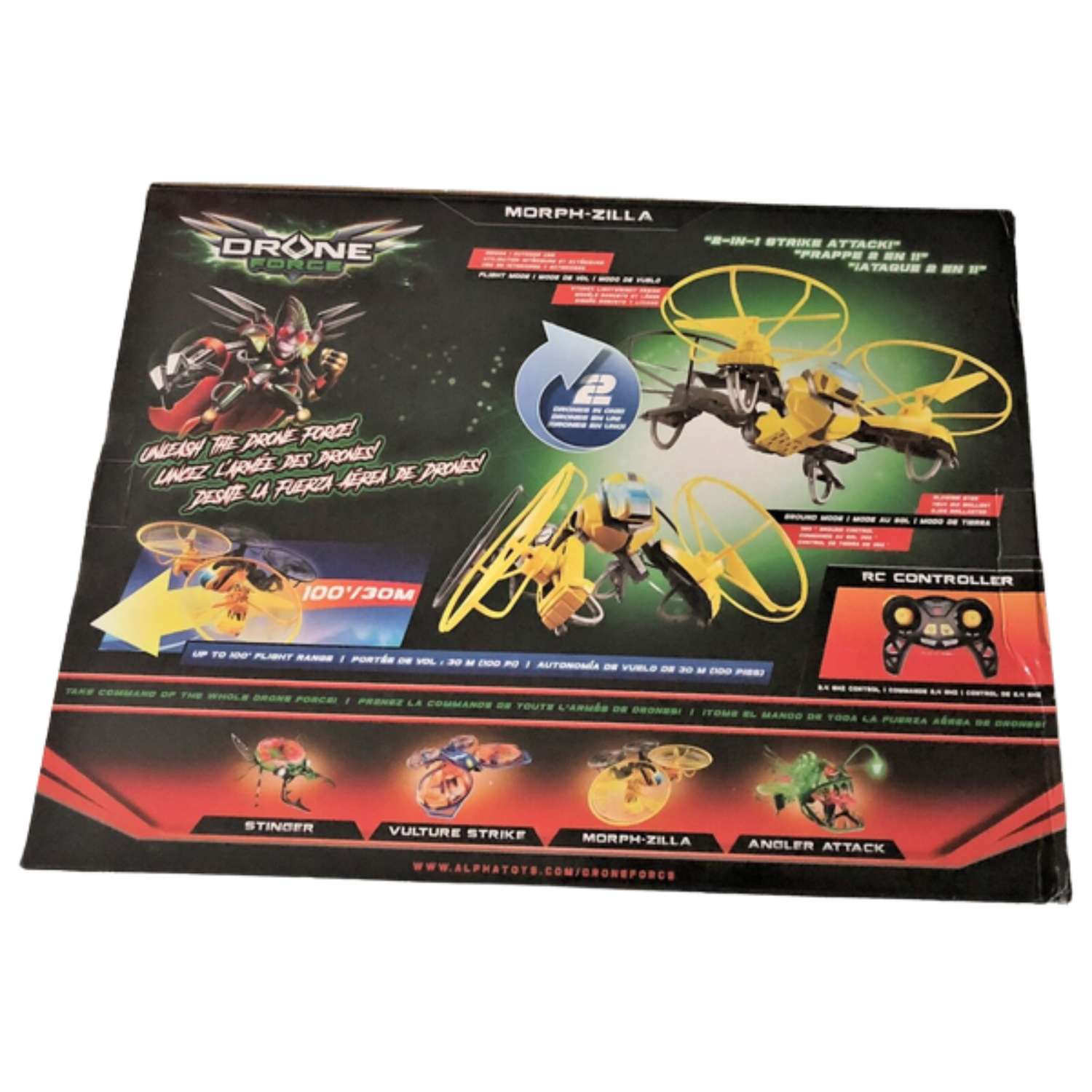 Drone Force Morph Zilla Land Air Plane 8+ Toy Play Helicopter 2.4G IR RC Gift