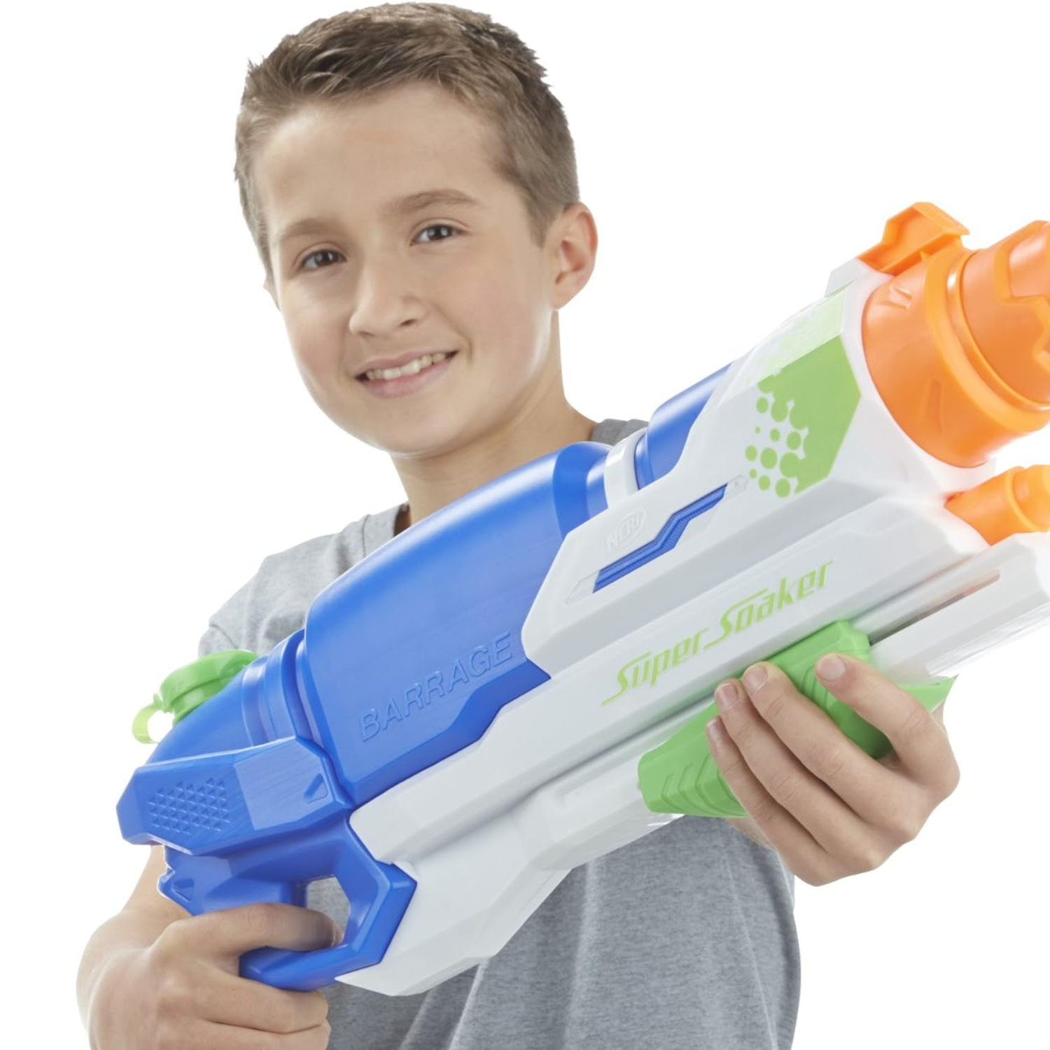 Nerf Super Soaker Barrage Water Blaster 3 Modes Scatter Flood Distance 8+