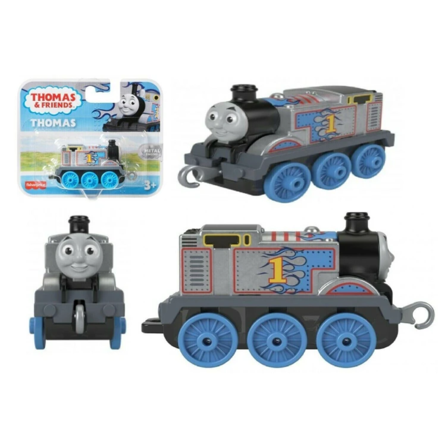 Thomas & Friends Metal Thomas 2 Train Single Engine, Multicolor