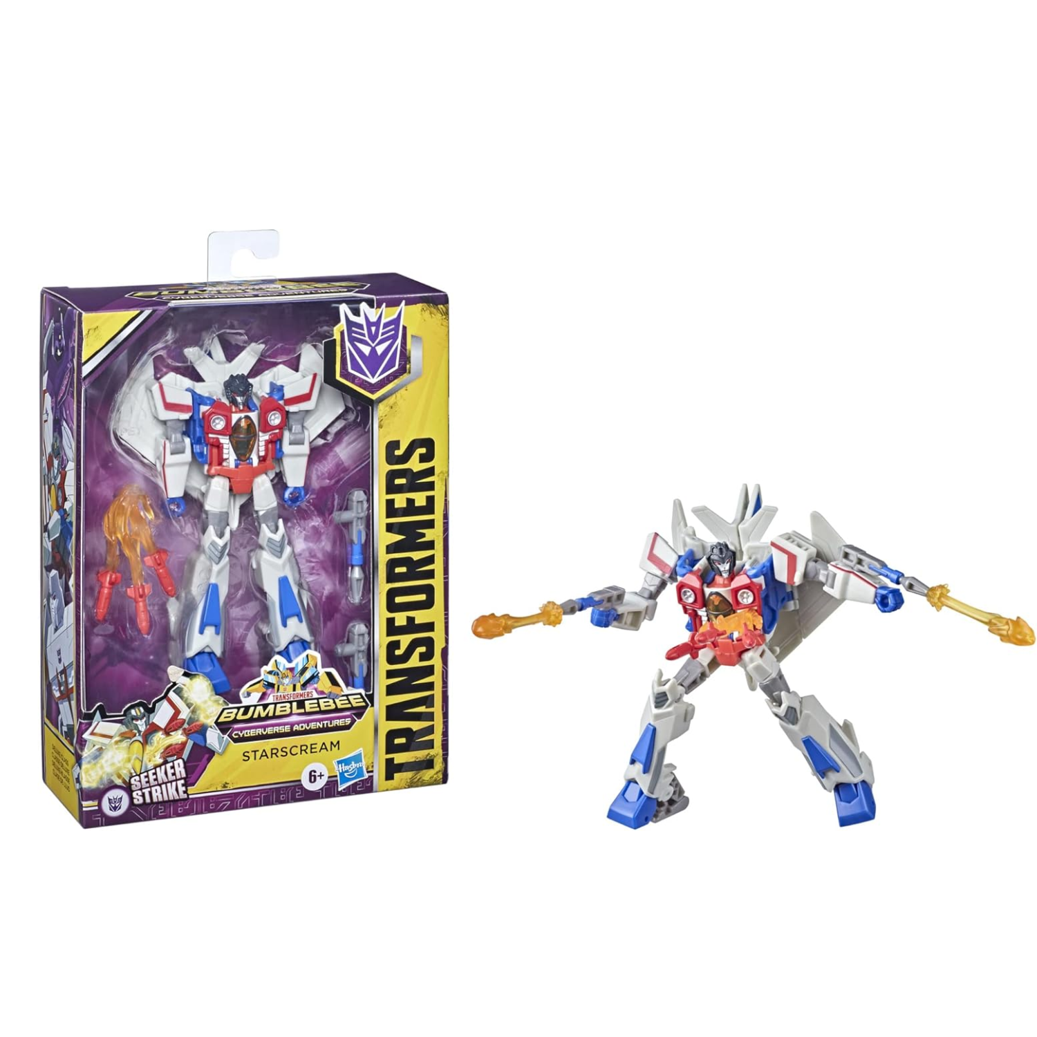 Transformers Bumblebee Cyberverse Starscream 5 Inch Deluxe Robot Jet Seeker Toy