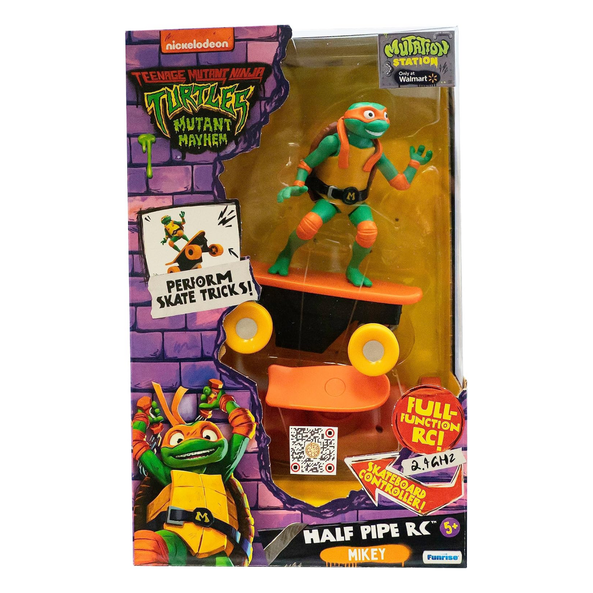Teenage Mutant Ninja Turtle Michelangelo Half Pipe RC Vehicle Ages 5+ New Toy