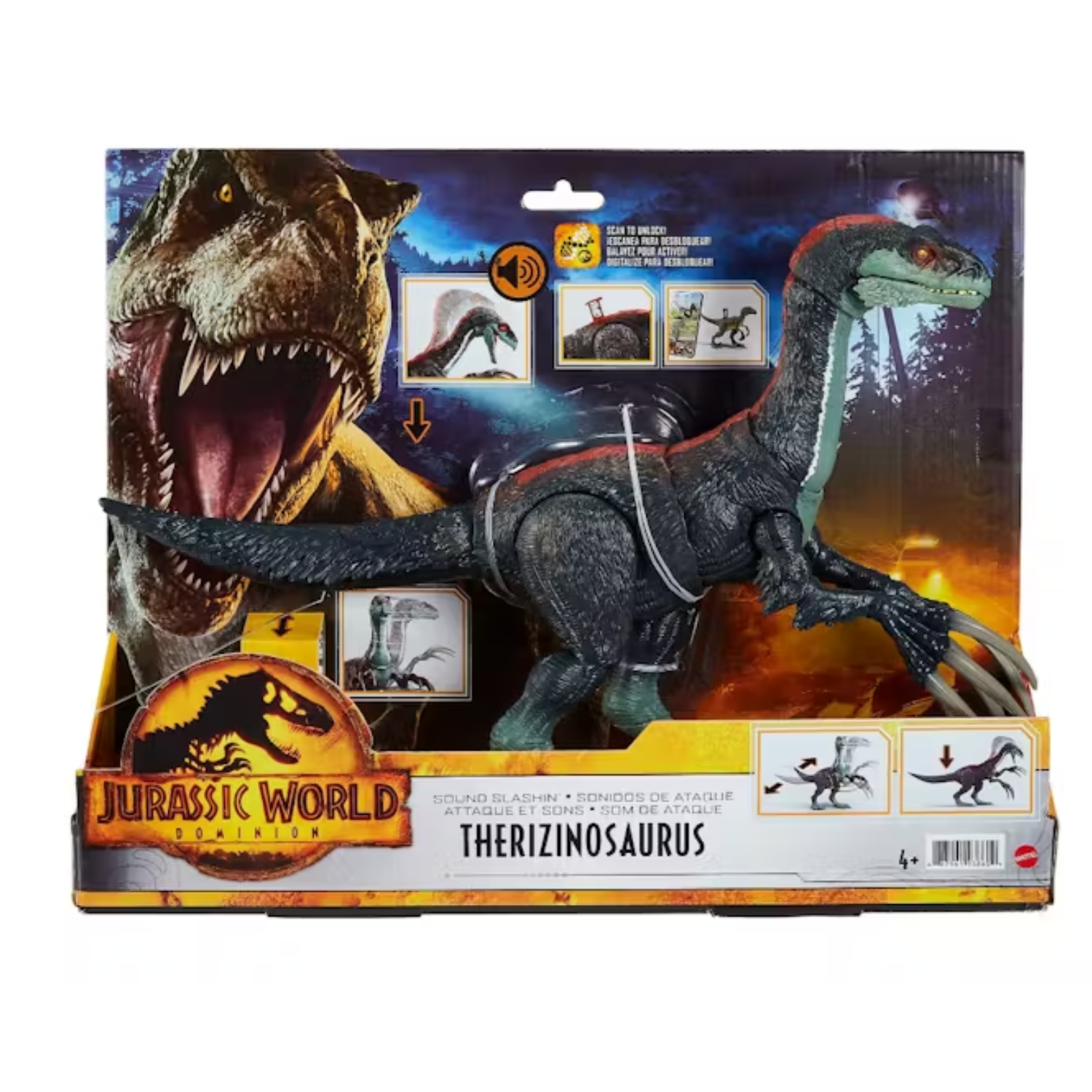 Jurassic World Therizinosaurus Dinosaur Sound Slashin Chomp Roar Action Toy