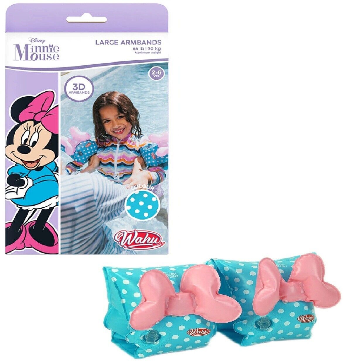 Wahu Arm Bands  Minnie Mickey Mouse Frozen Spidey Water Swim Play Swimming Gift