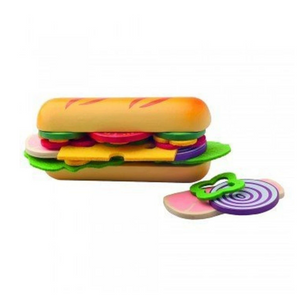 Burger Woodyland Pretend Play Baguette Set 20 Pieces Ages 3+ Toy Boys Hot Food