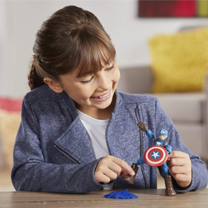 Marvel Avengers Bend and Flex Captain America 6" Flexible Action Figure Toy
