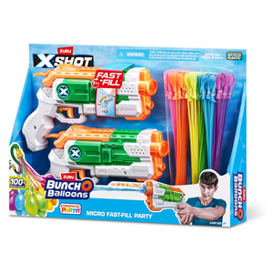 Zuru Xshot Fast Fill Micro Fast Fill 2 Pack with 3pk Bunch o Balloons Water New