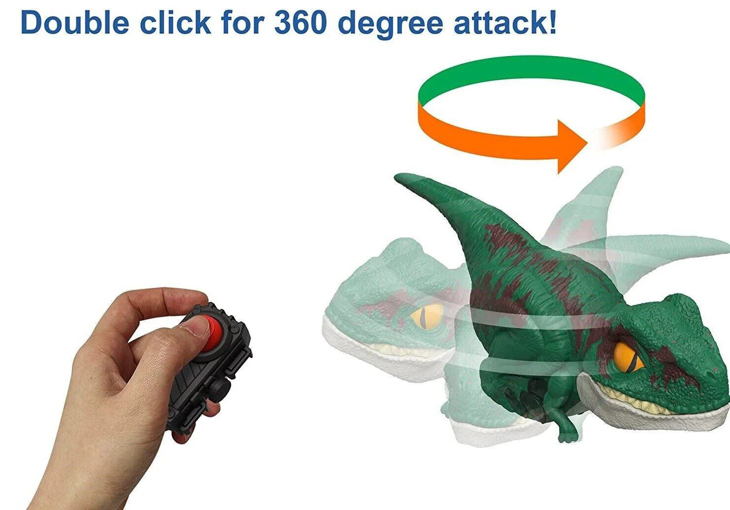 Jurassic World Dominion Green Velociraptor Uncaged Click Tracker Dinosaur Dino